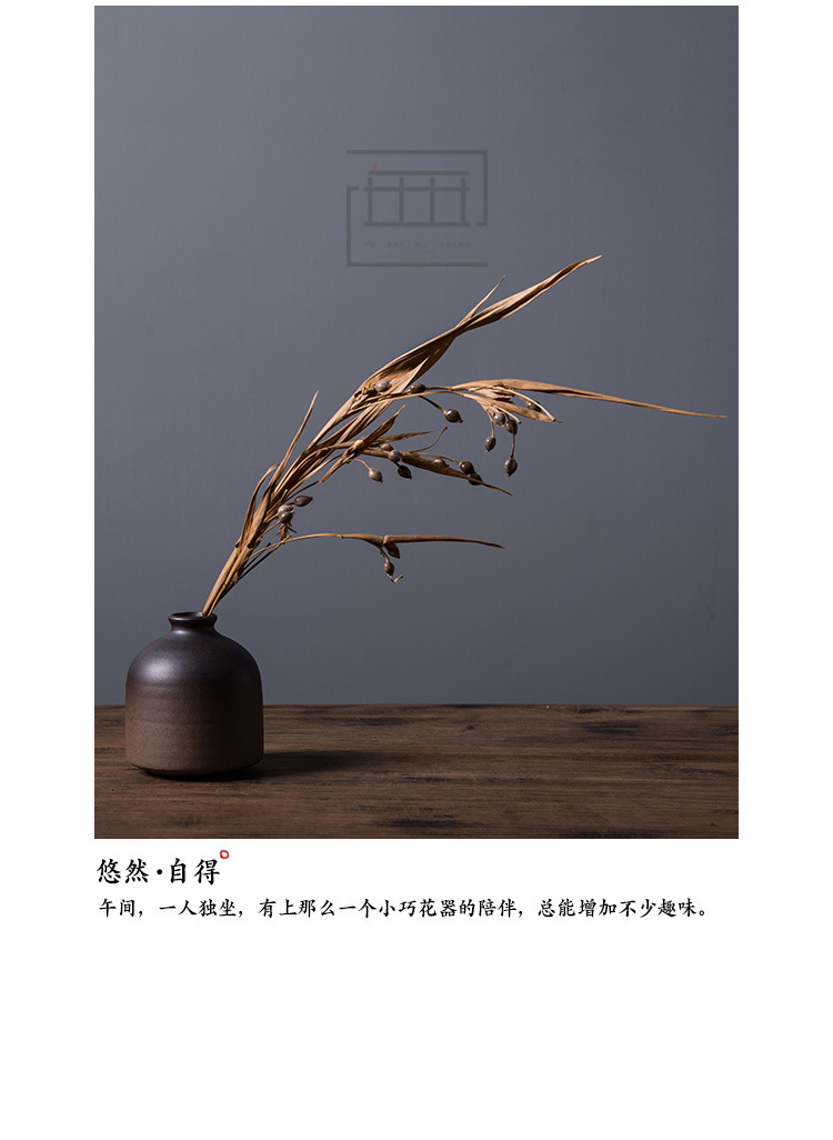 Kate zen flower implement manual coarse pottery vases, Japanese ceramics hydroponic flower tea flower handicraft furnishing articles