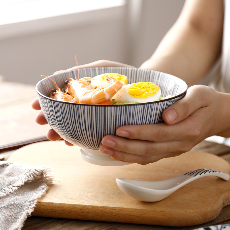 Kate Japanese - style tableware ceramic bowl and wind system under the glaze color the food bowl of porridge soup 6 inches tall with rainbow such as bowl bowl