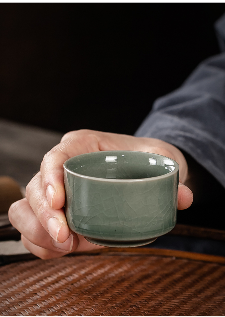 Japanese tea set the home office to receive a visitor teapot emerald green 秞 ceramic tea cup fresh small tureen