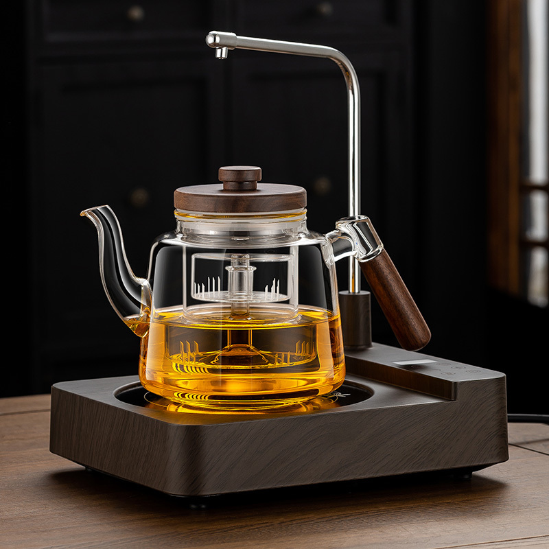 Steam Electric Ceramic Stove Tea Maker, Spray-Type High Borosilicate Lead-Free Glass Water Boiling and Tea Brewing Home Automatic Water Filling Tea Set Steam Electric Ceramic Stove Tea Maker, Spray-Type High Borosilicate Lead-Free Glass Water Boiling and Tea Brewing Home Automatic Water Filling Tea Set