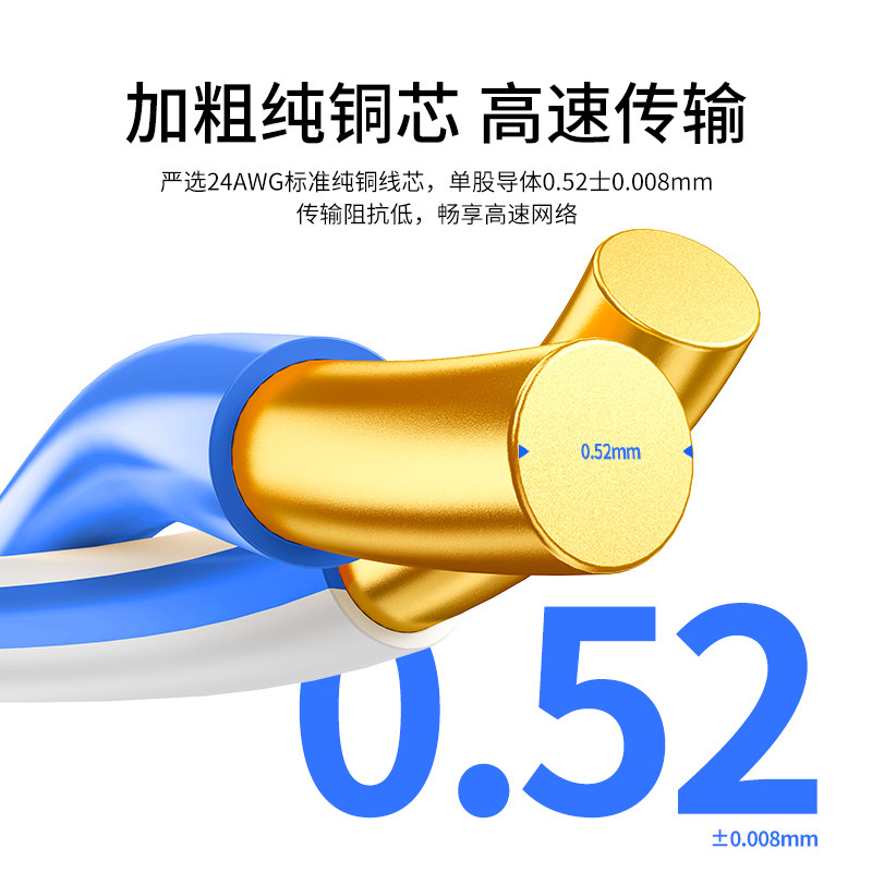 Daerwen Network Cable Box Cable Category 6 6 Gigabit Unshielded High-Speed Oxygen-Free Copper Core Indoor Engineering Internet Cafe Wiring