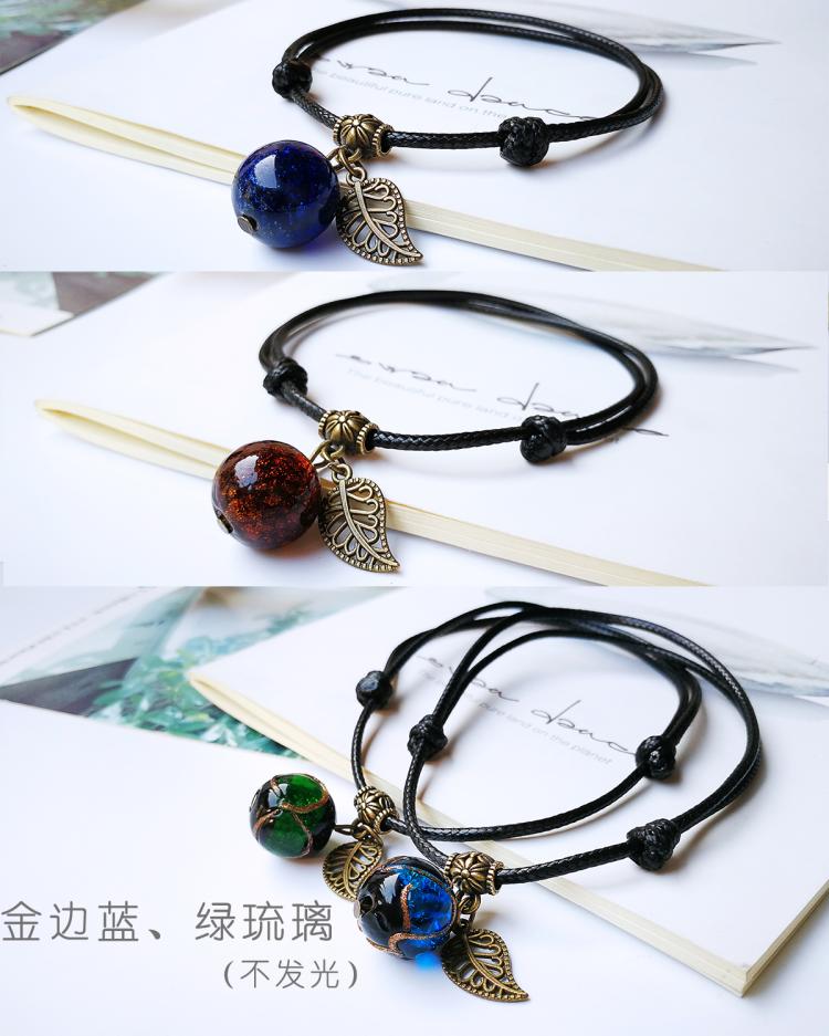 Handmade Sen chân tóc sáng vòng chân gió quốc gia sợi dây màu đỏ vài chân vòng Harajuku sinh viên kính phụ kiện nam giới và phụ nữ