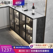 Italian dining side cabinet Minimalist rock board dining cabinet narrow cabinet by the wall Modern minimalist living room cabinet kitchen cabinet storage cabinet