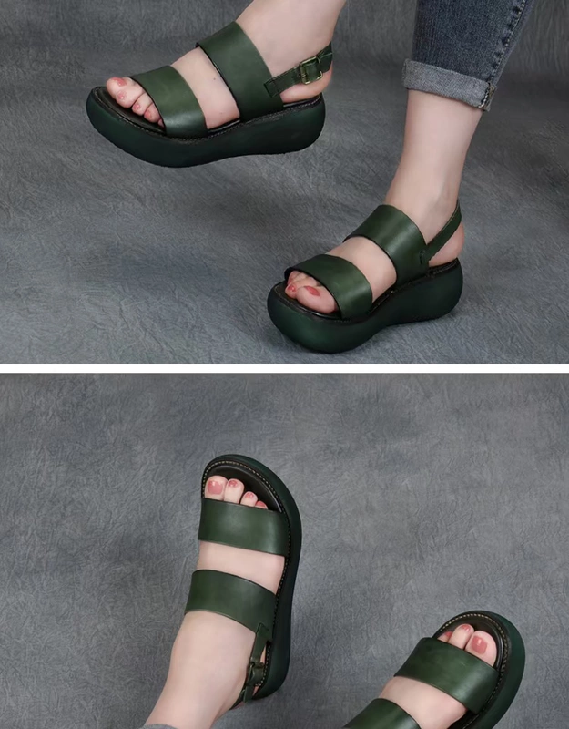Giày đế xuồng mùa hè 2019 mới - Sandal giày sandal nữ tốt