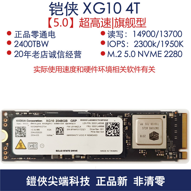 Kioxia Xg10 4t Xg8 4t 8t 1t 2t M.2 5.0 Nvme 2280 Solid State Drive