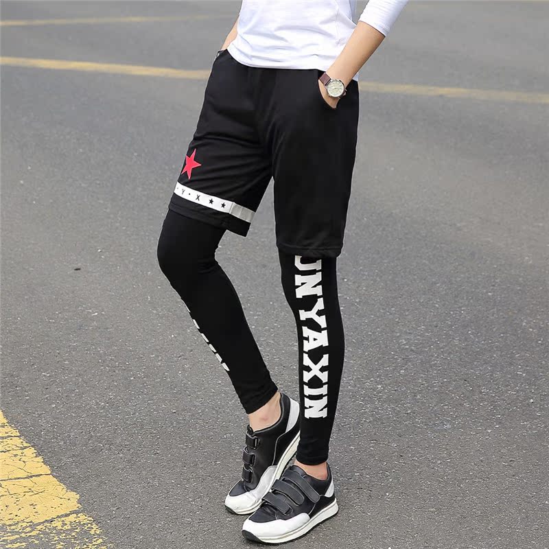 Chạy quần nam mùa đông thủy triều nam bó sát thể thao quần legging giả hai mảnh hip hop quần short bóng rổ khô nhanh quần short kaki nam