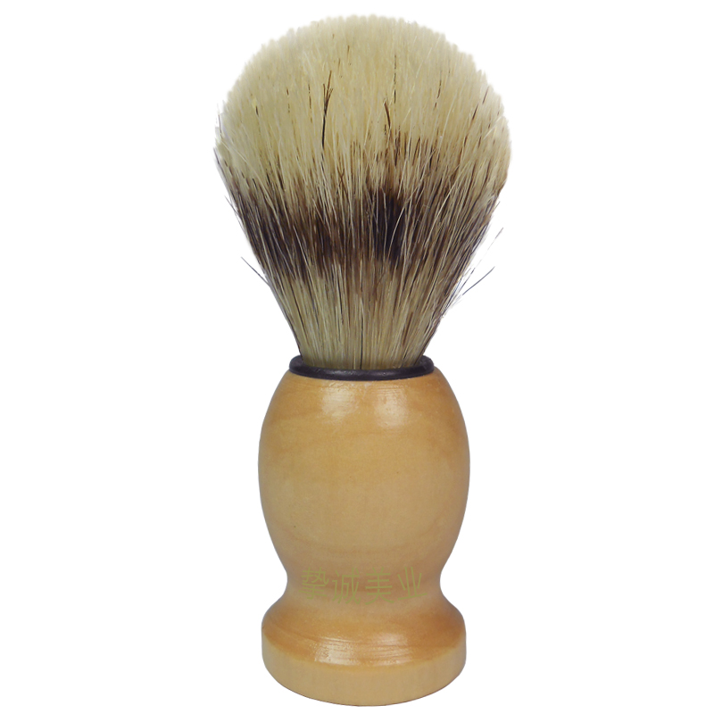 Old-fashioned shaving brush solid wood handle men's face shaving salon professional large head soft soap brush bristle foaming brush