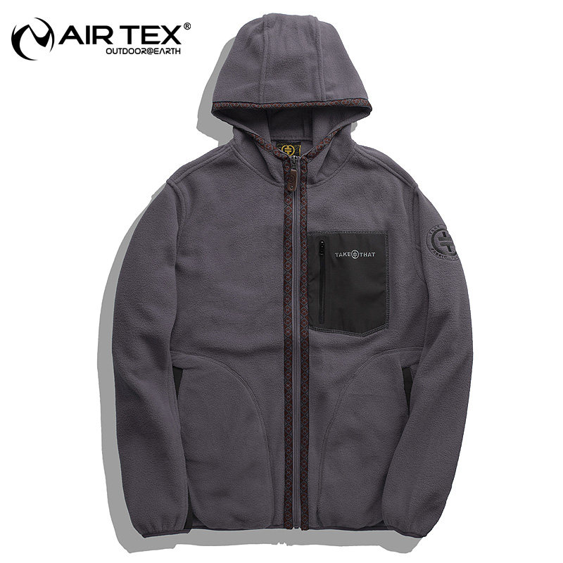 Fleece Jacket Men's Polar Fleece Jacket Outdoor Mountaineering Windproof Plus Fleece Thickened Long Sleeve Zipper Large Size Loose Sweater