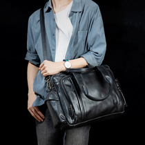 MAIWAY large-capacity leather travel bag male handbag head bag bull leather bag short-distance travel pack