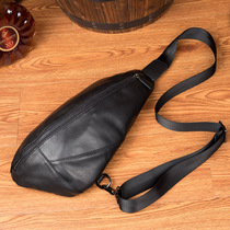 Wheat for street trend men head skin breast bag casual leather skin bag fashion bag bag