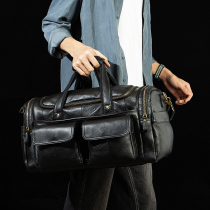 McCain for European and American fashion leather travel bag for men bag bag bag laptop bag