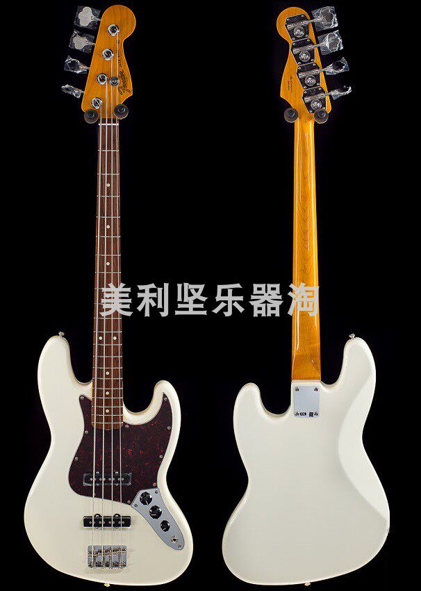 Fender Classic 60s Jazz Bass Lacquer 014-0065 electric bass with a violin box