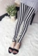 Bán chạy nhất mùa xuân và mùa thu mỏng phần cao cá tính in chân quần quần thun thun eo chân quần quần legging giả da