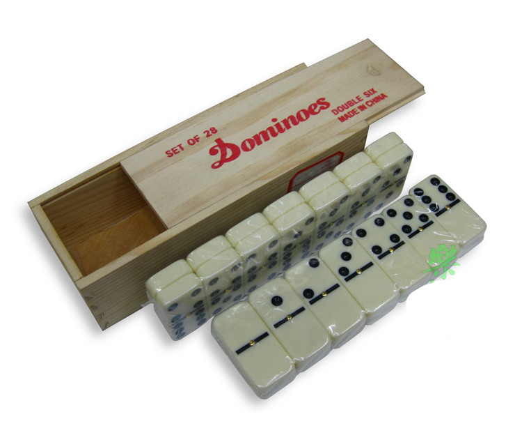 5010 double six stud ivory wood box melamine domino set 28 monoloes