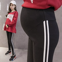 Quần bầu nữ 2018 mùa thu và quần legging mùa đông cộng với quần nhung lưng cao cotton mặc quần nâng bụng quần chất béo MM200 kg quần bầu đẹp