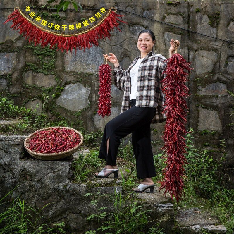 Red pepper string decoration ornaments leisure farm hotel real spicy string housewarming new house red hot pepper string