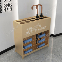 Simple style golden umbrella rack Shopping mall lobby umbrella rack Umbrella bucket storage artifact Sales department Hotel folding umbrella rack