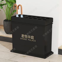 Commercial high-end umbrella stand Advertising sales department Wrought iron hotel lobby umbrella stand Outdoor modern wind umbrella stand