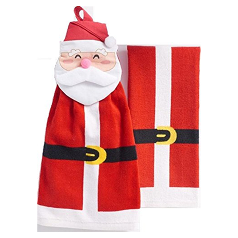() Christmas old man hand towel Three-dimensional head towel hand towel