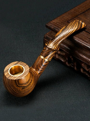 Медный маленький портативный мундштук ручной работы, старомодная высококлассная курительная трубка, полный комплект