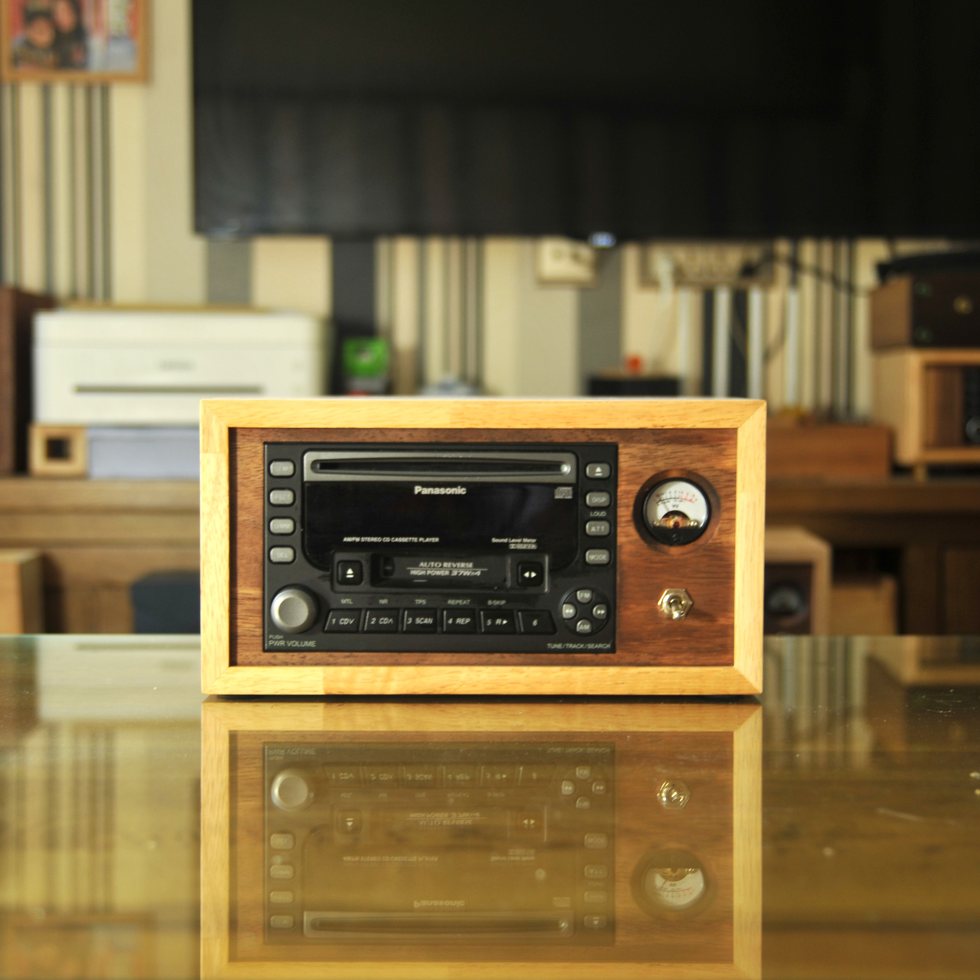 Feng Honda Cooluzawa Forester car CD cassette machine to home desktop audio handmade solid wood main chassis