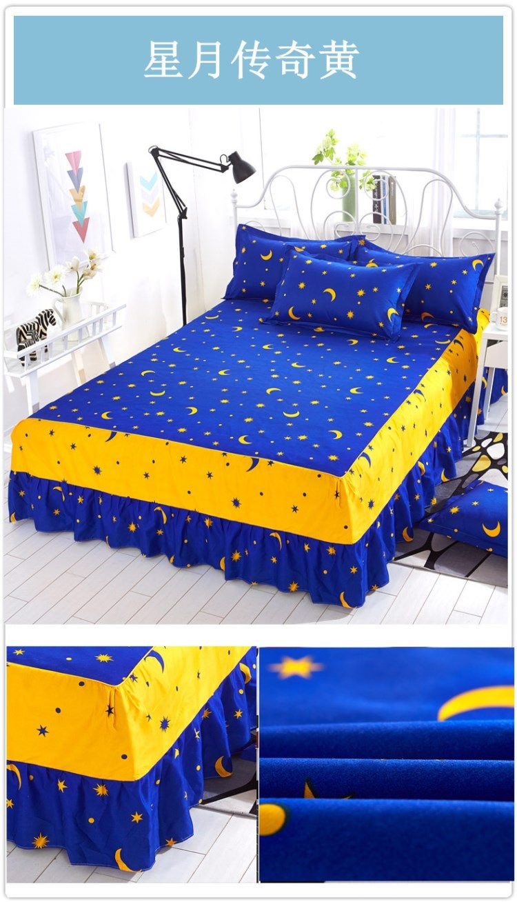 Khăn trải giường bằng vải cotton đơn loại 1,5 m 1,8x2.0m tạp dề bụi trải giường đặt đôi 2x2.2 váy giường