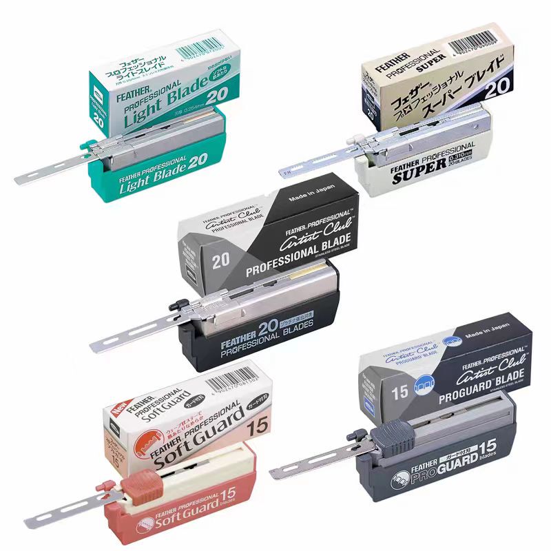 Featherartistclub Series Manual Grooming Professional Razor Ear Cleaning and Shaving Anti-Scratch Feather Blade