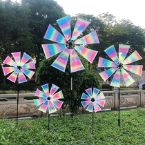 Sea Blue Building Windmill Dream Rainbow Showcase Outdoor Decoration Props Kindergarten Games Park