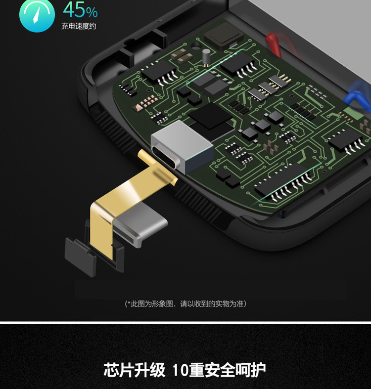 VEKJ Huawei vinh quang 9i kẹp pin sạc Po vinh quang 9 phiên bản trẻ với dấu vân tay chuyên dụng điện thoại di động vỏ điện 8x max - Ngân hàng điện thoại di động cuc sac du phong