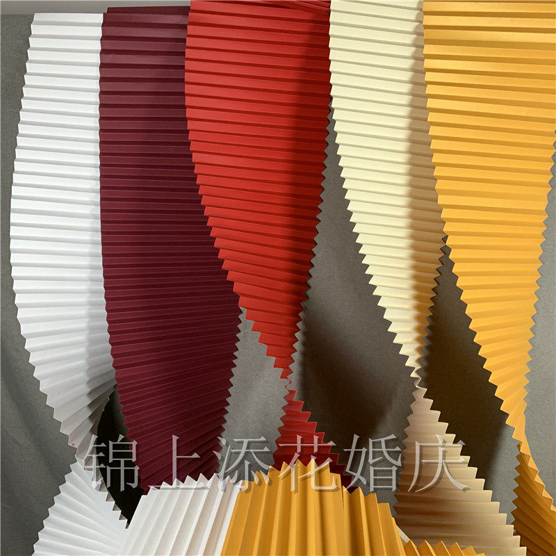 Wedding scene window decoration props origami corrugated paper dessert table without splicing infinite long wavy paper wedding