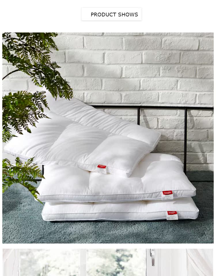 Gối khách sạn năm sao chính hãng gối người lớn cotton cổ nhà gối thấp gối mỏng cặp 2 - Gối gối ôm hơi