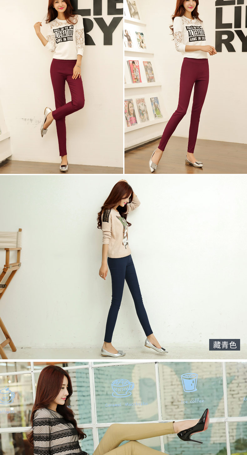 Quần legging nhung dày mặc cùng bút chì mỏng 2018 thu đông mới phiên bản Hàn Quốc của quần đen cạp cao cỡ lớn quần thun dài nữ