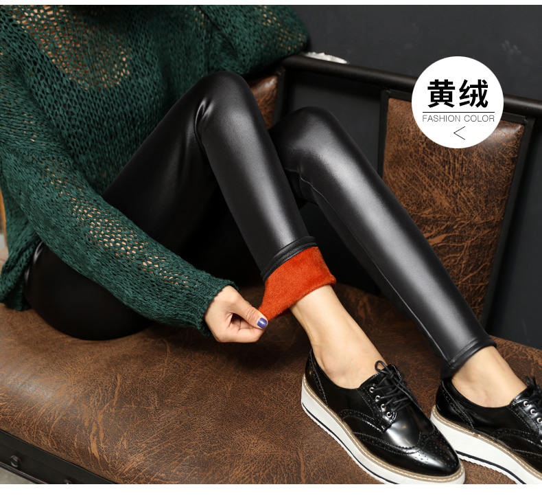 Cộng thêm quần legging nhung dày 2018 mới chân đen bút chì quần mùa thu đông và quần bó sát da ấm áp quần áo nữ đẹp
