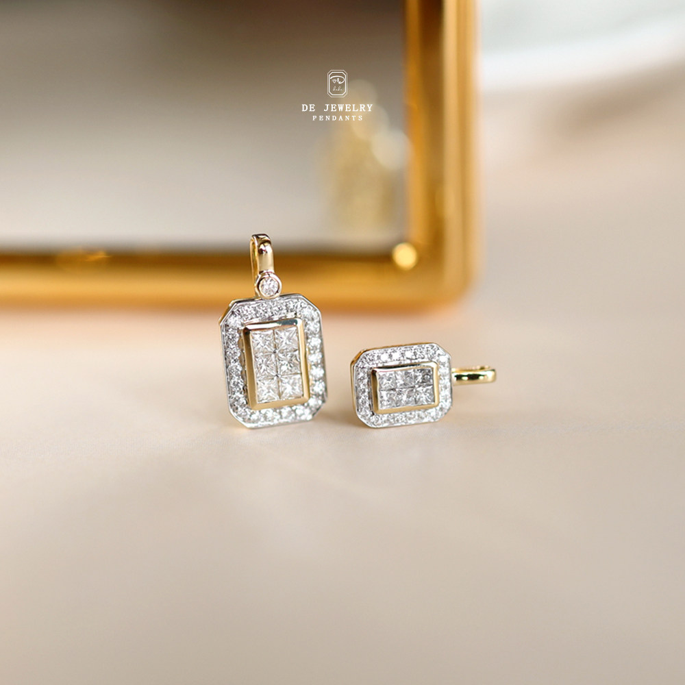 满钻芳登18K金吊坠💎:精致高工,奢华满钻,多尺寸任你挑! -颈饰-淘宝好物网