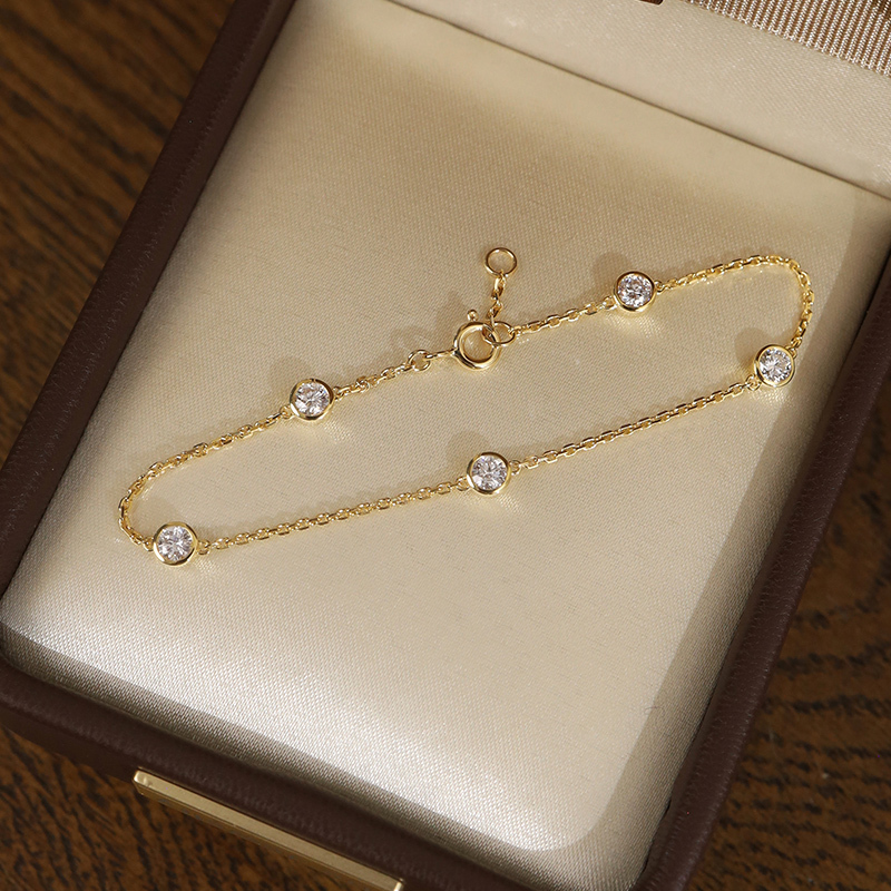 Bubble Bracelet 18K Gold Cultured Diamond Bracelet Elegant and Chic Versatile Diamond Bracelet Dede Jewelry