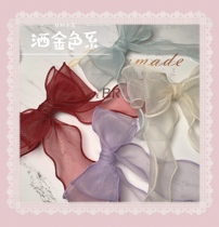  7 days hair(sprinkled gold knot)JK uniform Japanese translucent bow collar sailor suit accessories