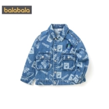 Джинсовая детская демисезонная куртка для мальчиков, осенний кардиган, детская одежда, в западном стиле