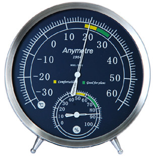 Promotion of new products Virtue When temperature and humidity meter TH603 with bracket stainless steel imported mechanism Domestic temperature and humidity meter
