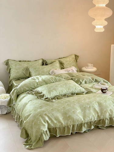 Комплект, шелковый двусторонний пододеяльник, летняя простыня, кровать, покрывало, французский стиль, 60 шт, 4 предмета