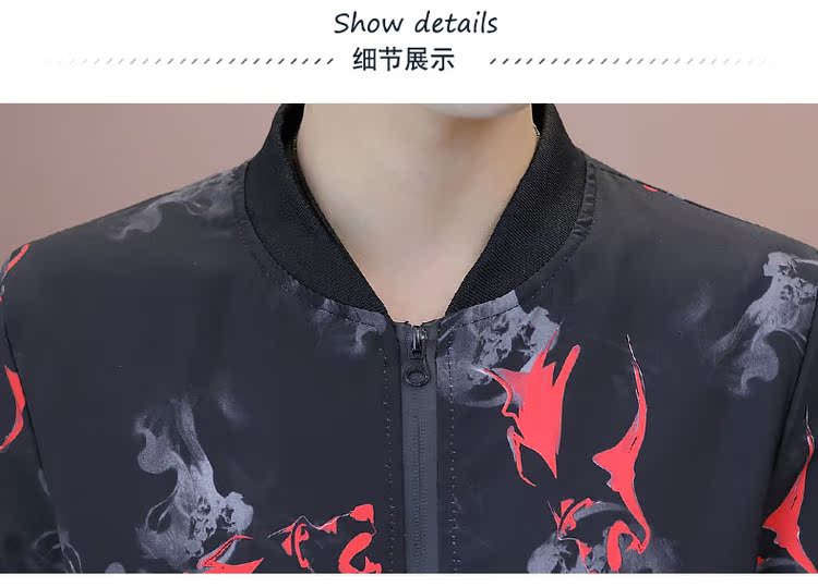 Áo khoác nam Playboy mùa xuân và mùa thu phiên bản Hàn Quốc của xu hướng Slim đẹp trai in đồng phục mỏng bóng chày đồng phục áo khoác bomber nam cao cấp