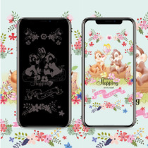 iphone11 tempered film promax full screen xr chichititi xsmax interest shadow grinding yarn suitable for apple x color film