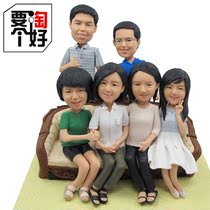 Brother and sister modeling] Real life soft pottery doll doll custom DIY clay pottery doll wax figure gift