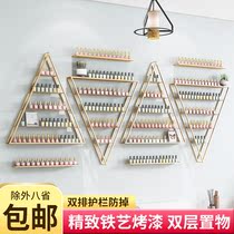 Wrought iron nail shelf wall hanging triangle nail polish display rack nail shop nail polish shelf Wall shelf