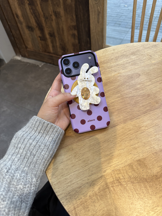 Dark Purple Polka Dot Light Pink iPhone Case for iPhone 17, 16, 15, 14 and 13 - view 23
