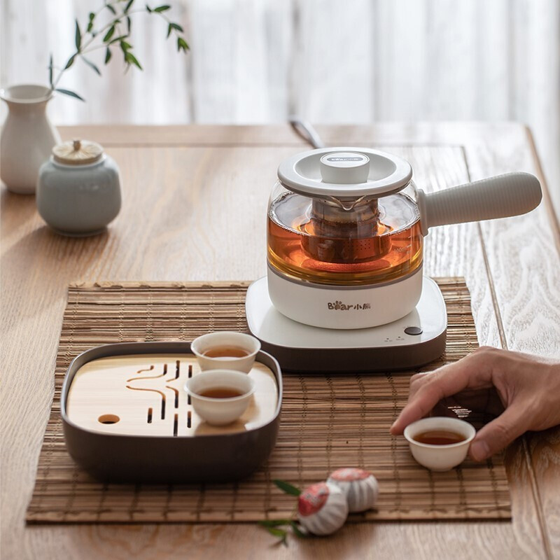Bear tea maker household health pot quick-cooking pot small 0 5L office multi-function kettle with teacup