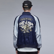 Guuka tide brand embroidered jacket Male youth Japanese couple baseball suit flight suit jacket hip-hop jacket male