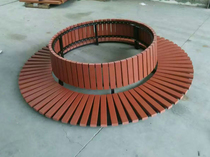 Square plastic wood tree chair Park chair Solid wood round tree chair backrest chair Custom school garden chair stool