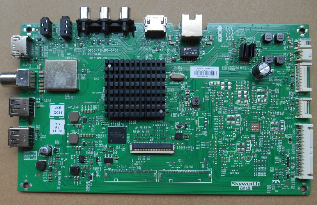 Original disassembly Skyworth 60 65 43M9 50 55M9 motherboard 5800-A8H260-0P00 on demand with screen