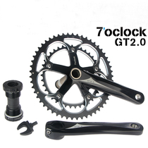7-point folding bicycle hollow integrated crank double disc tooth plate large row 16 20 inch P8 modified spare parts tooth plate