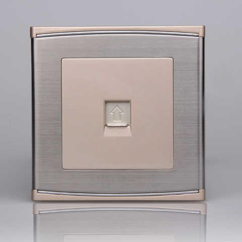 Hong Kong LG champagne socket panel One telephone socket Drawing series steel frame structure 